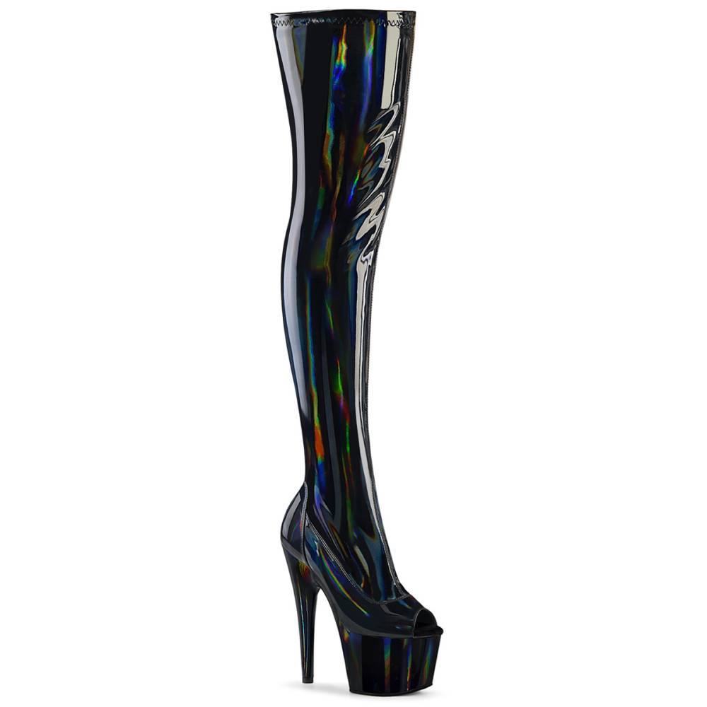 Pleaser - ADORE3011HWR Cuissardes à plateforme - Noir Product image